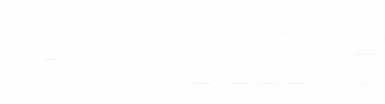 HSS Hire logo in white